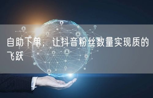 自助下单，让抖音粉丝数量实现质的飞跃