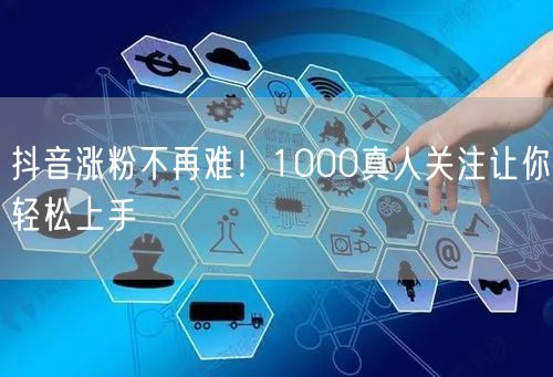 抖音涨粉不再难！1000真人关注让你轻松上手